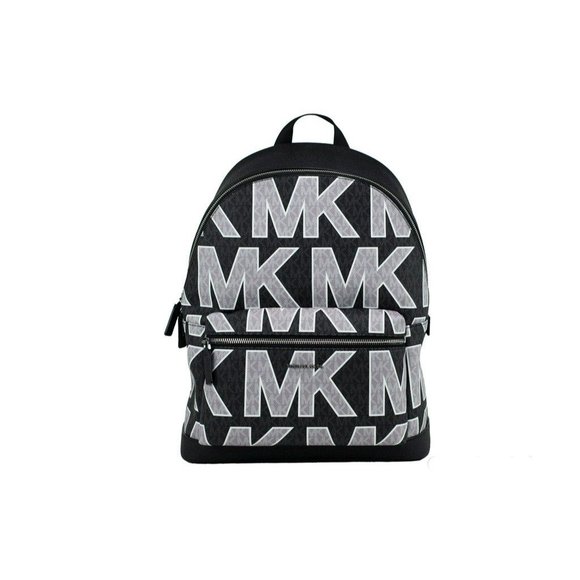 NEW Michael Kors Cooper Logo Backpack Black Signature PVC Graphic Bookbag Bag main image 6